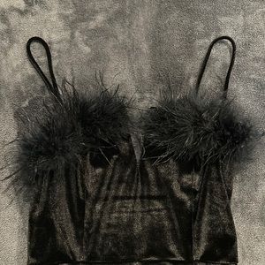 REVOLVE Superdown Erika Feather Mini Dress